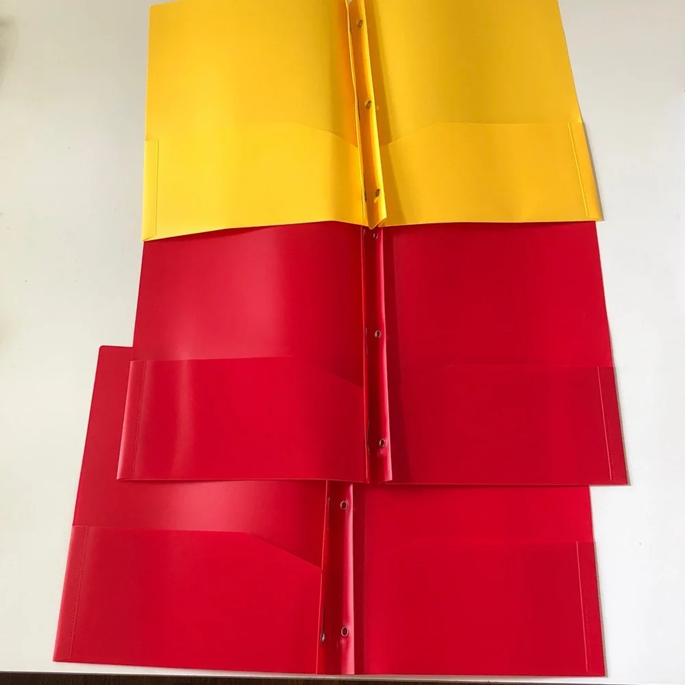 Lot of 3 new spiral bound 70 sheet notebooks and 3 matching folders.